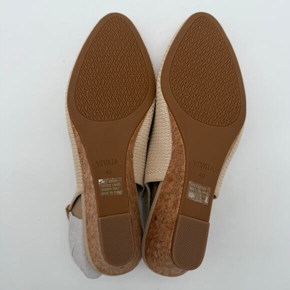 Vivaia Tamia Slingback Wedge Pro Old Money Minimalist Arch Support Almond 9 - Picture 6 of 8